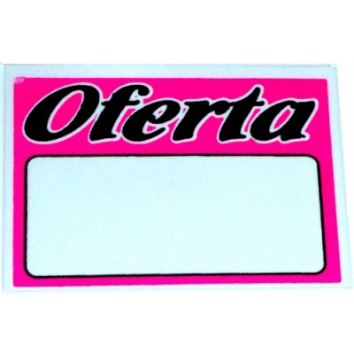 Etiqueta PVC 005 Mini Oferta Rosa