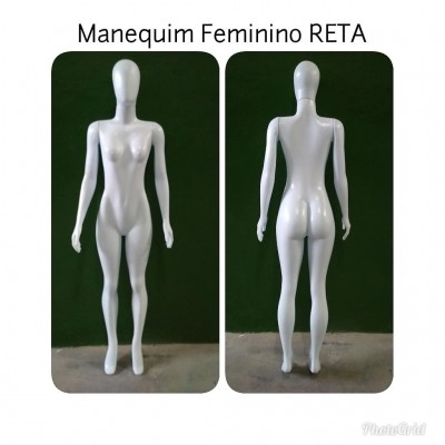 Manequim Feminino de Plástico Reta Ovo Branca 