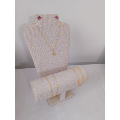 Busto M + Expositor Pulseira de Linho 