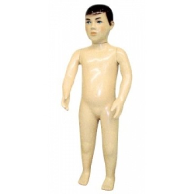 Manequim bebe masculino de plastico com pedestal